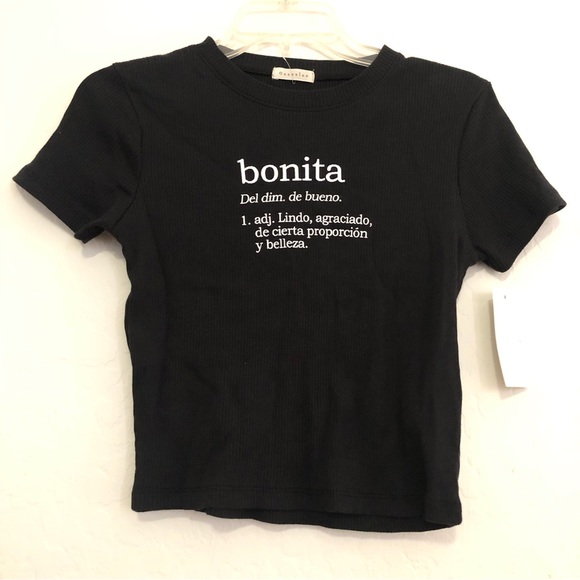 ⚡️⚡️Occasion Short Sleeve Top Black BONITA Ribbed Size Medium - Picture 2 of 9